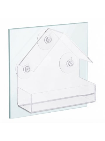 4 x Fenster-Vogelfutterhaus in Transparent