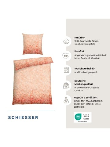 Schiesser Bettwäscheset Claire 2-teilig in Apricot