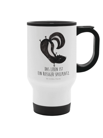 Mr. & Mrs. Panda thermosbecher Stinktier Handstand mit Spruch in Weiß