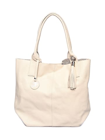 Carla Ferreri Henkeltasche in Beige