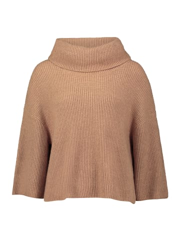 BETTY & CO Strickpullover mit Kragen in Camel Melange