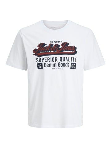 JACK & JONES Junior T-Shirt JJELOGO TEE S/S ONECK 2 COL JNR in cloud dancer