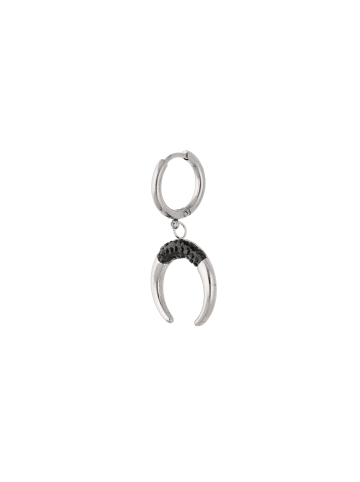 NAEMI Women Earrings in Silver Black