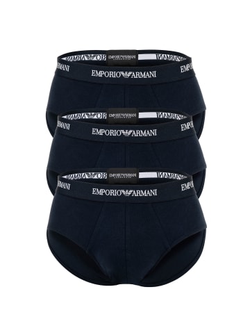 Emporio Armani Slip 3er Pack in Blau