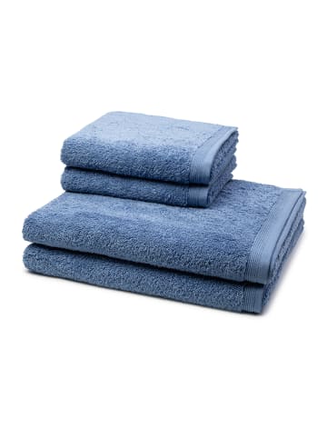 Möve 2 X Handtuch 2 X Duschtuch im Set Superwuschel in Cornflower