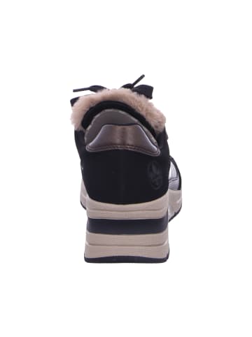 rieker Lowtop-Sneaker in schwarz/bronze/antik