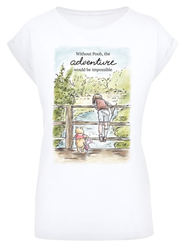 F4NT4STIC F4NT4STIC Damen Disney  Winnie The Pooh Adventure -WHT with Ladies Extended Shoulder Tee in white