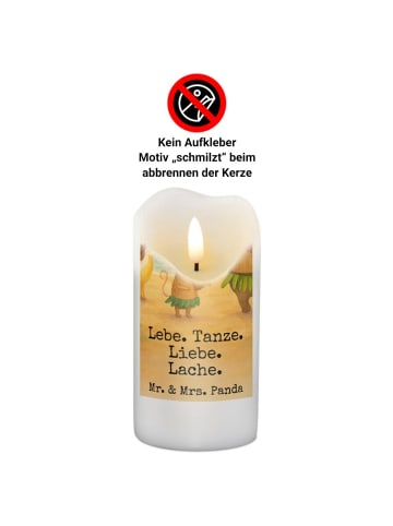 Mr. & Mrs. Panda Kerze Waldtiere Aloha Design mit Spruch in Weiß