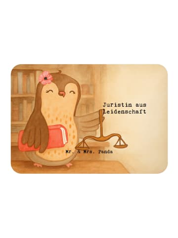 Mr. & Mrs. Panda Magnet Juristin Leidenschaft Design mit Spruch in Weiß