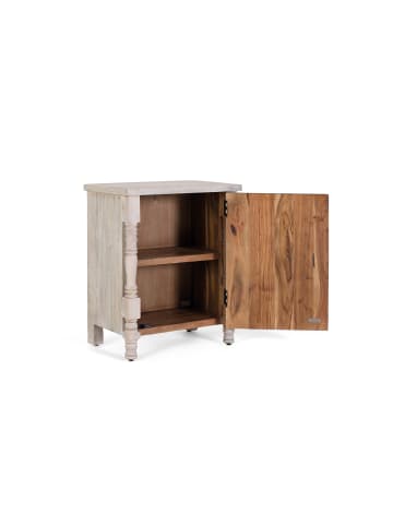 Giner y Colomer Nachttisch aus recyceltem Eichenholz, 55 cm, Boho-Stil
