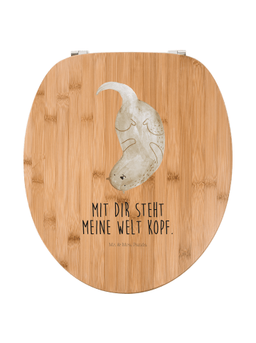 Mr. & Mrs. Panda WC Sitz Otter Kopfüber mit Spruch in Braun