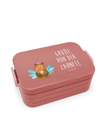 Mr. & Mrs. Panda Brotdose Bär Zahnfee Motiv mit Spruch in Rot Pastell