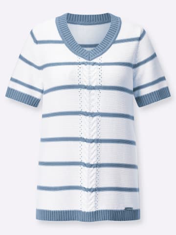 WITT WEIDEN Kurzarm-Pullover in bleu