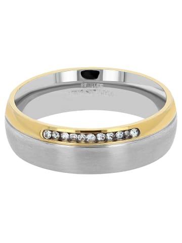 Adeliás Damen Ring aus Edelstahl in weiß