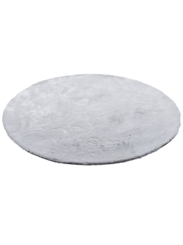 Pergamon Fellteppich Luxus Super Soft Plush Rund in Hellgrau