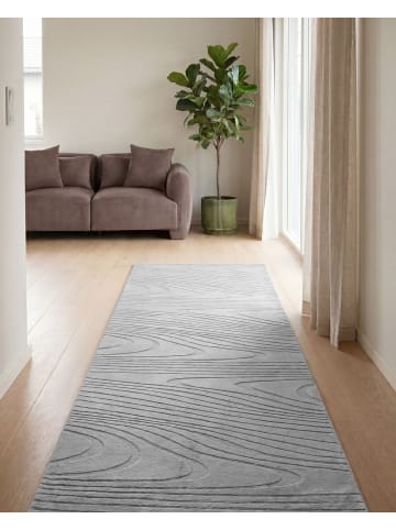 Beliani Läufer ONTAKE in Grau - (W) 80 x (L) 300 cm