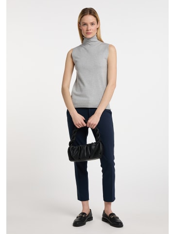 DreiMaster Damen Strick Top in Grau Melange