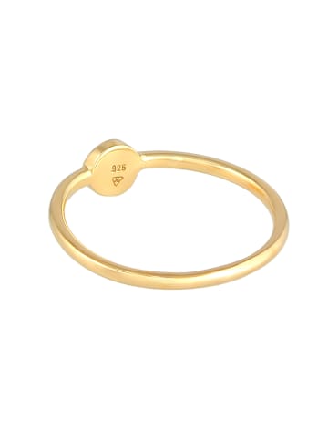 Elli Ring 925 Sterling Silber Kreis, Plättchen in Gold