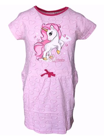 United Essentials Sommerkleid Einhorn in Rosa