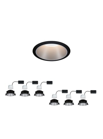 paulmann Bundle Downlights Cole Schwarz/Silber 6er Pack