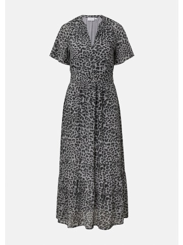 comma Kleid lang in Schwarz-grau
