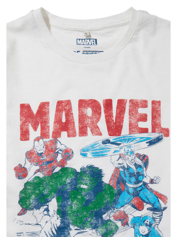 Recovered T-Shirt Marvel Iron Man, Thor, Captain America & The Hulk White in Weiß