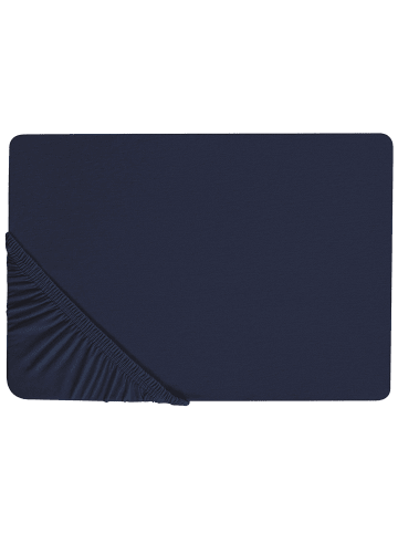 Beliani Bettlaken HOFUF in Blau - (W) 140 x (H) 25 x (L) 200 cm