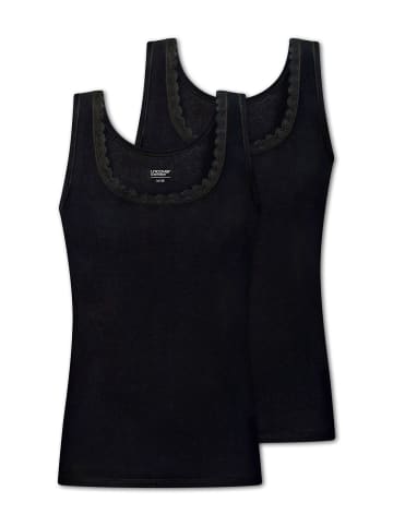 UNCOVER BY SCHIESSER Unterhemd Cotton Lace in Schwarz