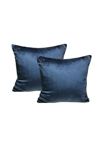 JACK 2er Set Teddy Flausch Kissen 50x50cm in blau