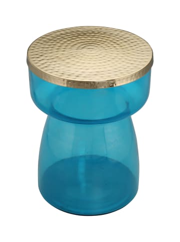 Kayoom Retro Beistelltisch Roman in blau - gold