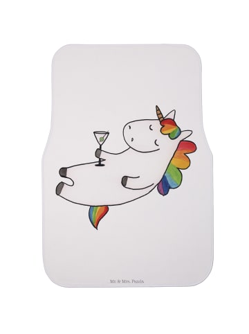 Mr. & Mrs. Panda Fußmatte Fürs Auto Einhorn Blümchentail ohne Spruch in Weiß