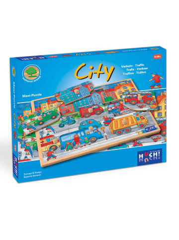 HUCH! Knopfpuzzle City in Bunt