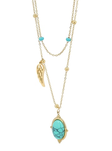 Adeliás Damen Halskette mit Anhänger – aus Edelstahl in gold