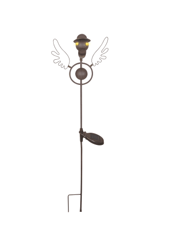 näve LED Solarleuchte "Vogel" in braun