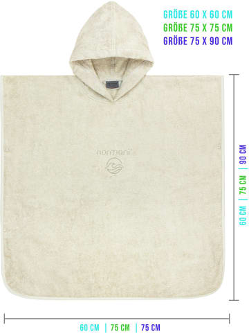 normani normani Badeponcho aus Bio-Baumwolle für Kinder in Beige