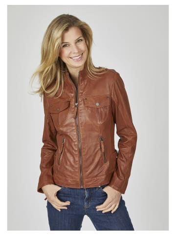 7eleven Lederjacke Elena in Cognac