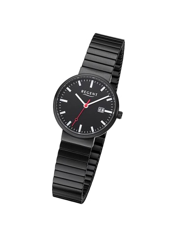 Regent Analog-Armbanduhr Regent Metallarmband schwarz klein (ca. 29mm)