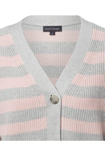 Franco Callegari Strickjacke in hellgrau rosa - 0001