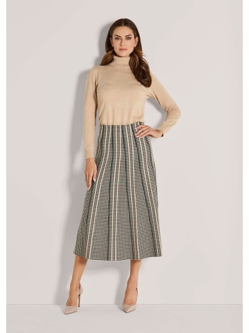 MADELEINE Eleganter Jacquard-Rock für kühle Tage in beige / nebelblau / multicolor