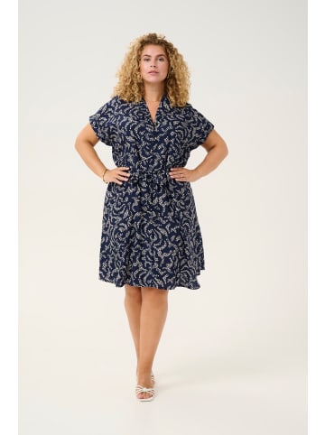 KAFFE curve Kleid KCbeate Regular fit in Midnight Marine Lace Print