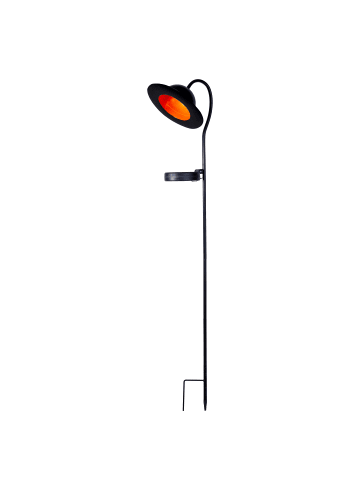näve LED Solarleuchte "BOWLER" in schwarz - (L)17 cm x (B)15 cm x (H)86 cm