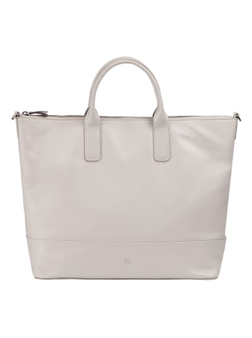 DuDu Halmahera Shopper Tasche Leder 40 cm pearl grey