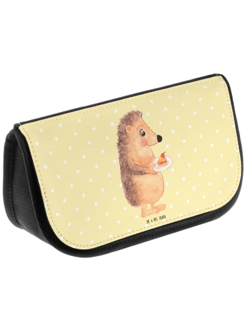 Mr. & Mrs. Panda Kulturtasche Igel Kuchenstück ohne Spruch in Gelb Pastell