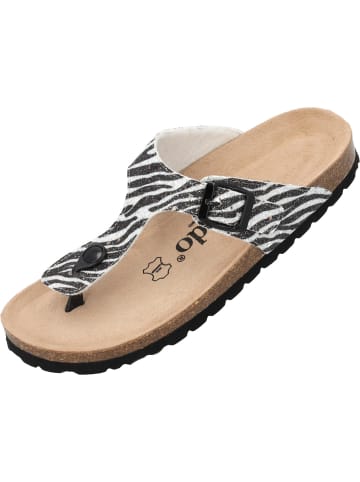 palado Pantoletten in weiß zebra glitzer