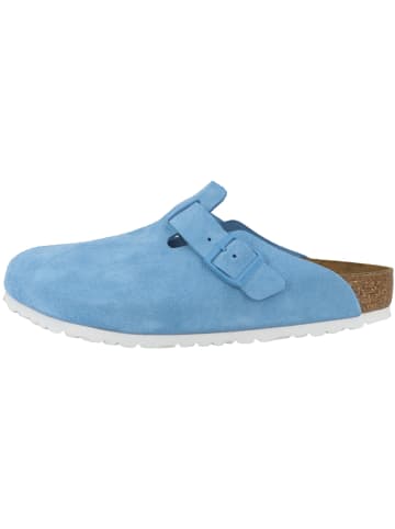 Birkenstock Clogs Boston Veloursleder normal in blau