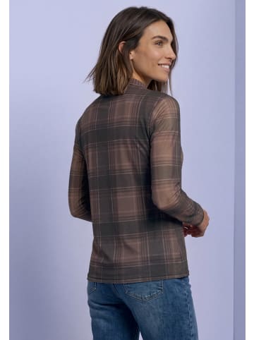 Street One Mesh-Langarmshirt in schwarz rosa - 0001