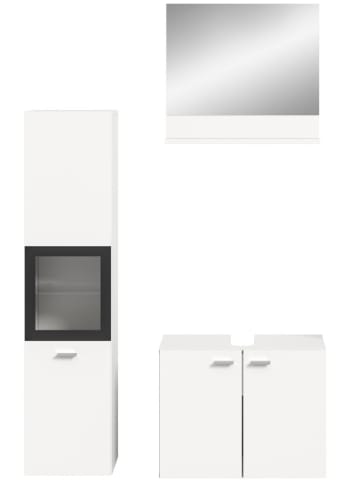 ebuy24 Badmöbelset Boston Weiß 102 x 33 cm