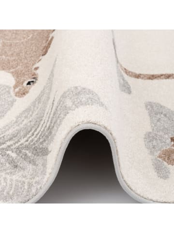 Pergamon Kinderteppich Softstar Kids Dinowelt in grau