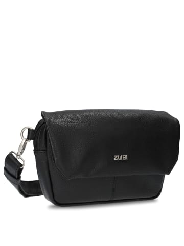 Zwei Mademoiselle MH40 - Umhängetasche/Gürteltasche 25 cm (nubuk-black) in noir