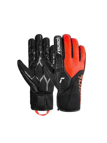 Reusch Fingerhandschuhe Worldcup Warrior Speedline in 7809 black / fluo red